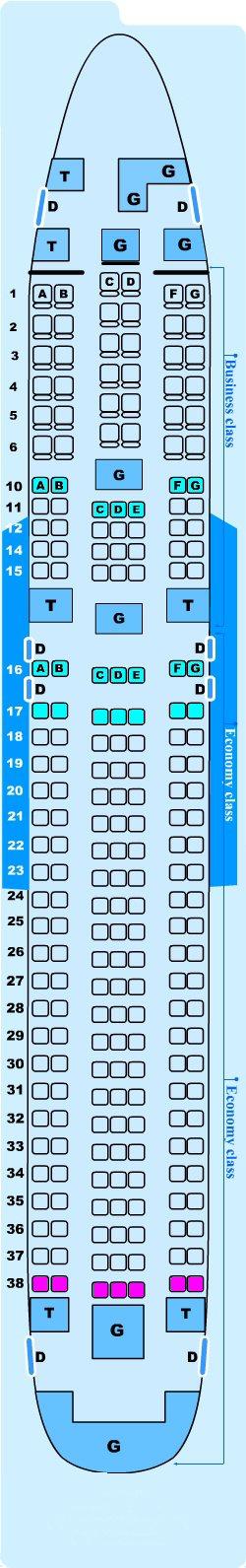 Mapa De Asientos Lauda Air Boeing B767 300 Er Plano Del Avión