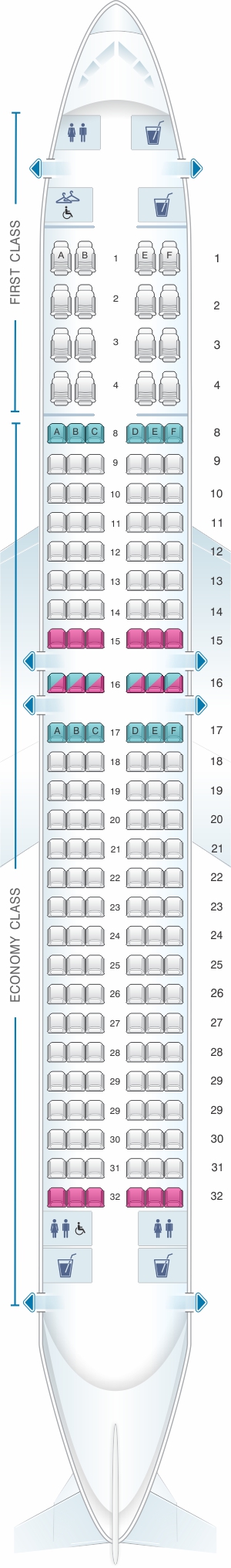 Mapa De Asientos American Airlines Boeing B737 800 Config 2 Plano Del