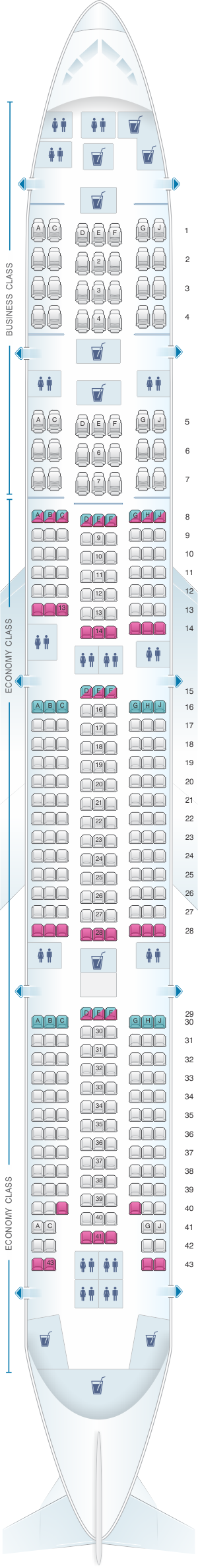 Mapa De Asientos Egyptair Boeing B Plano Del Avi N Seatmaestro Es