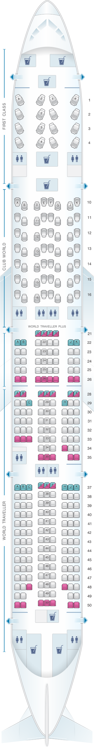 Mapa De Asientos British Airways Boeing B777 300 Plano Del Avión Seatmaestro Es