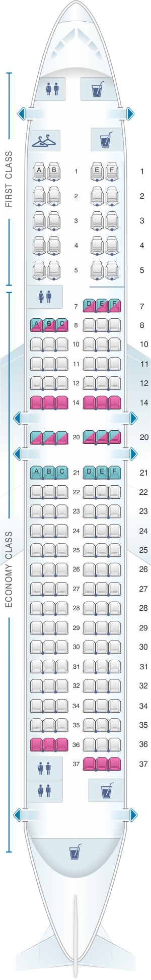 Seat Map United Airlines Boeing B737 700 Version 1 Se - vrogue.co