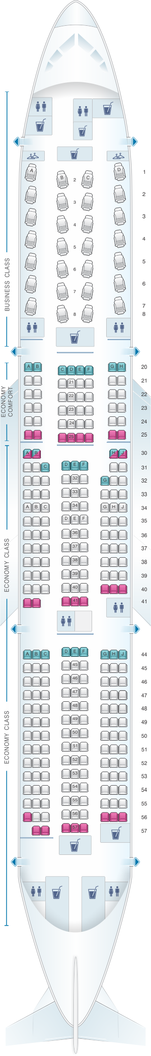 Mapa De Asientos Delta Air Lines Airbus A350 900 Plano Del Avion Images 7989