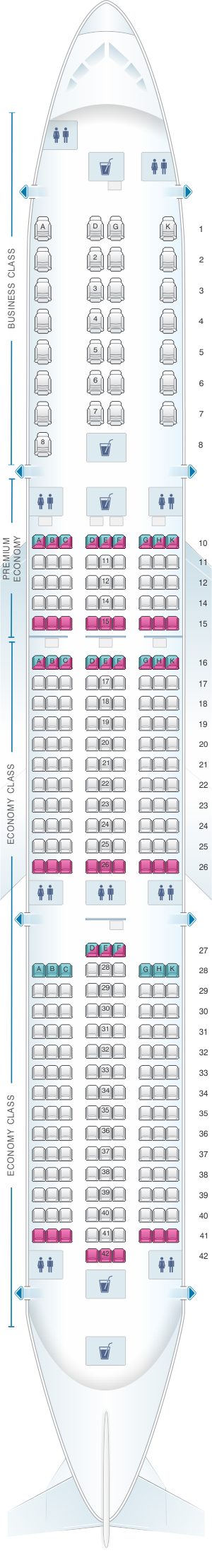 Mapa De Asientos Air France Airbus A350 900 Plano Del Avión | Porn Sex ...